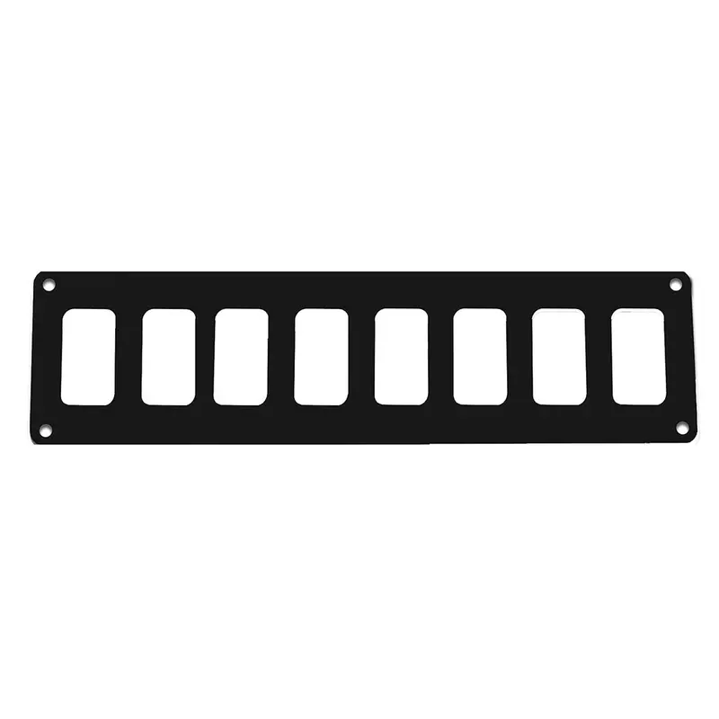 Pacer 8-Switch Black Aluminum Marine Switch Panel – 12.5" X 2.75", Powder-Coated 1