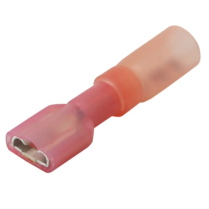 Pacer Heat-Shrink Female Quick-Disconnects – 22–18 Awg, 100-Pack For Precision Wiring [Tde18-250Fi-100] 1