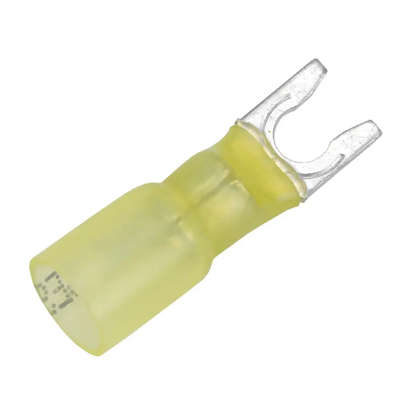 Pacer Heat-Shrink Spade Terminals – 12–10 Awg, #10 Stud Size, 100-Pack For Industrial Controls [Te10-10Slf-100] 1