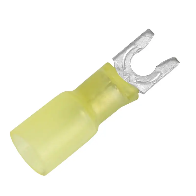 Pacer Heat-Shrink Spade Terminals – 12–10 Awg, #8 Stud Size, 100-Pack For General-Purpose Wiring [Te10-8Slf-100] 1
