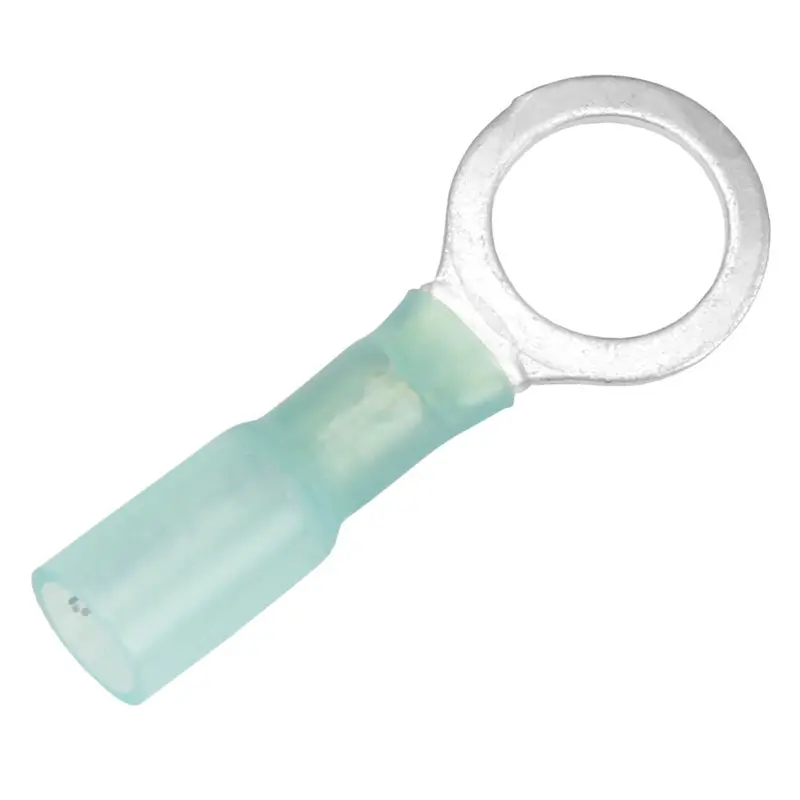 Pacer Te14-38R-25 Heat Shrink Ring Terminal – 16–14 Awg, 3/8" Stud, 25-Pack 1