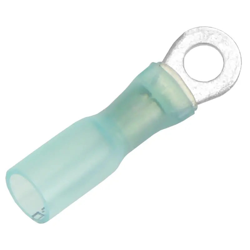 Pacer Te14-8R-100 Heat Shrink Ring Terminal – 16–14 Awg, #8 Stud, 100-Pack 1