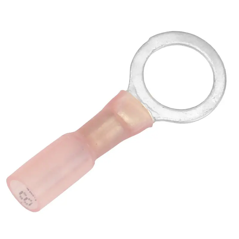 Pacer Te18-38R-100 Heat Shrink Ring Terminal – 22–18 Awg, 3/8" Stud, 100-Pack 1