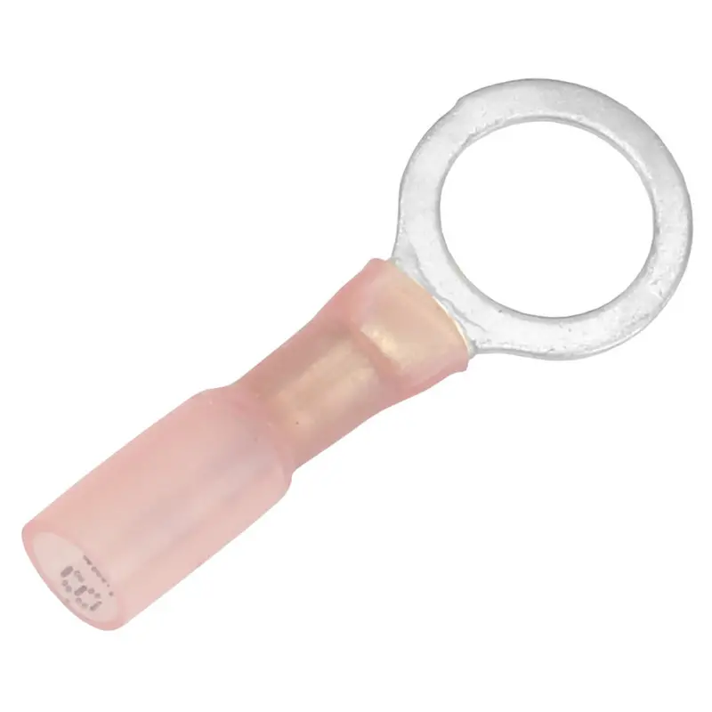 Pacer Te18-38R-25 Heat Shrink Ring Terminal – 22–18 Awg, 3/8" Stud, 25-Pack 1