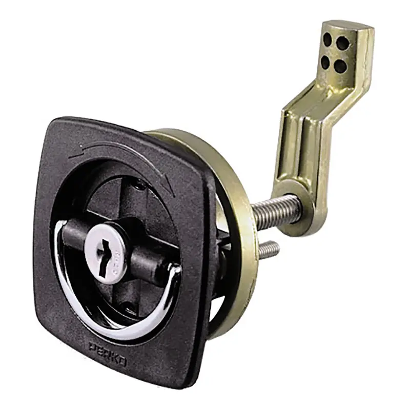 Perko Black Flush-Mount Lock – 2.5" Square With Flexible Polymer Strike 1