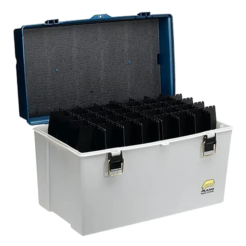 Plano Big Game Fishing Tackle Box – Silver & Blue Metallic Design 1