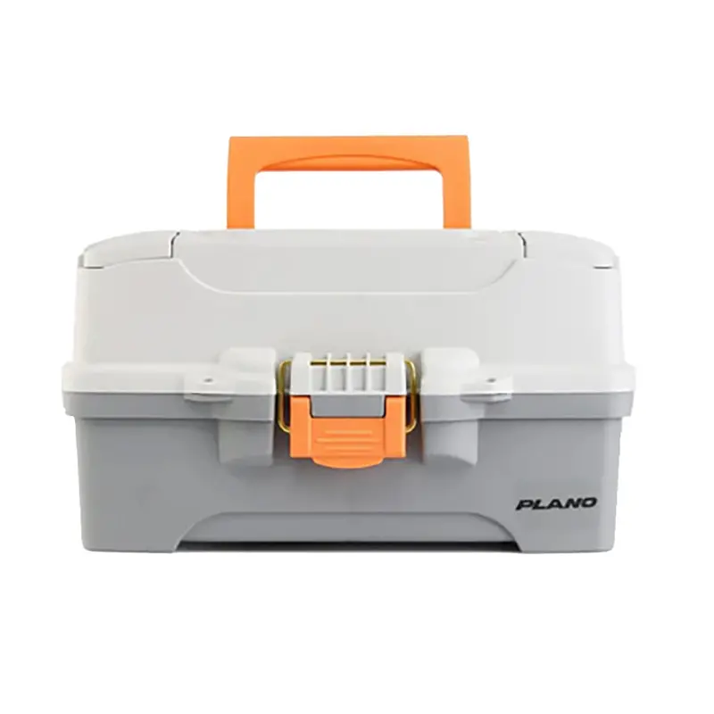 Plano Two-Tray Tackle Box – Light Grey & Dark Grey Space-Efficient Design 1