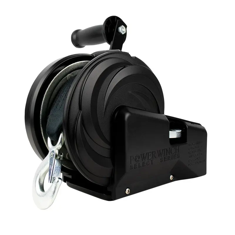 Powerwinch Select Series 1800-Lb Dual-Speed Winch With 8-Inch Carbon Black Crank Handle [21400-W-1800-8-B-R] 1