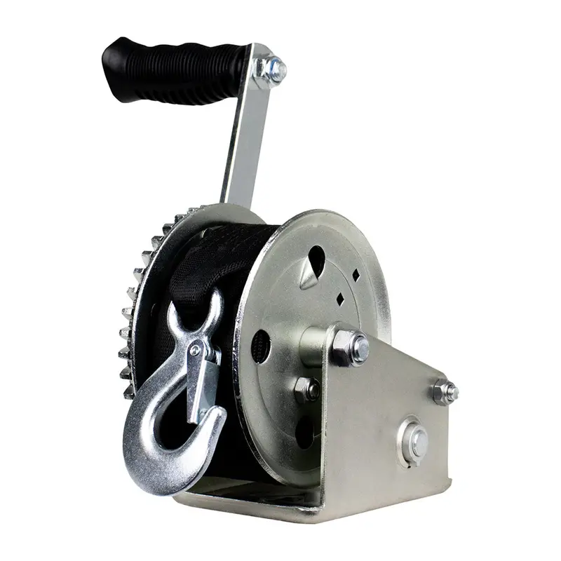 Powerwinch Utility Series 1,000 Lb Winch – Single-Speed, 6" Zinc-Plated Crank Arm [21500-W-1000-6-Z-R] 1