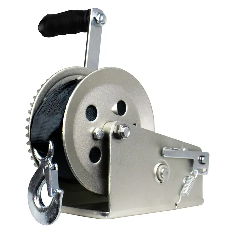 Powerwinch Utility Series 2,500 Lb Winch – Dual-Speed, 8" Zinc-Plated Crank Arm [21500-W-2500-8-Z-R] 1