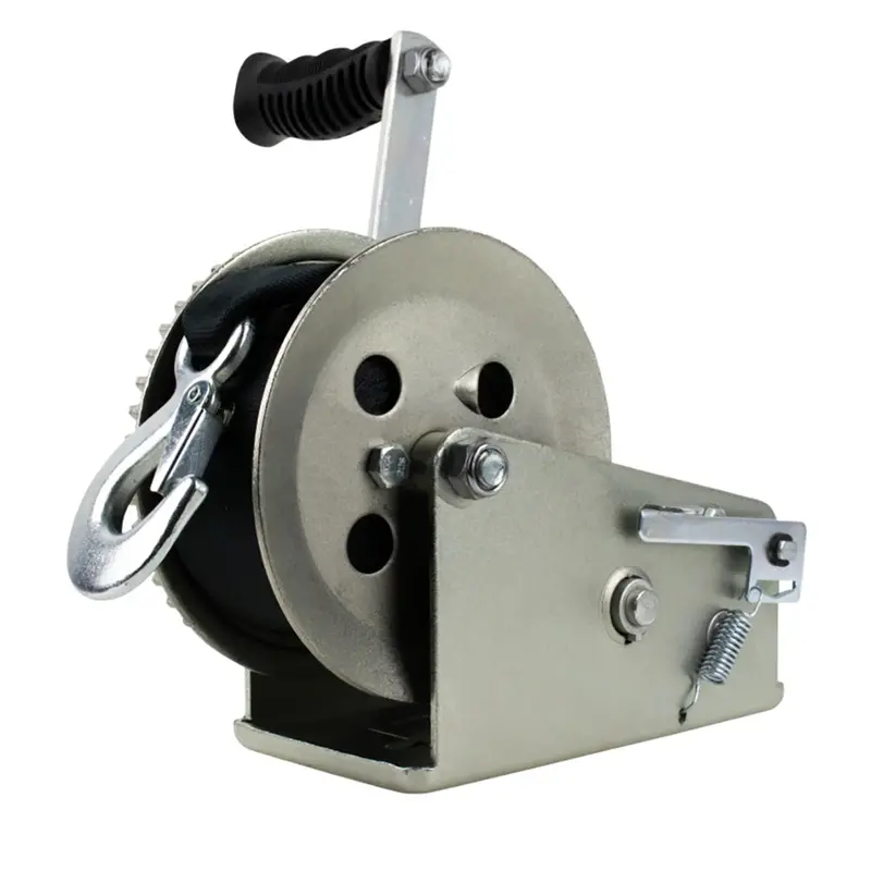 Powerwinch Utility Winch – 2000-Lb Capacity, Dual-Speed, Zinc-Plated, 8-Inch Crank Arm 1
