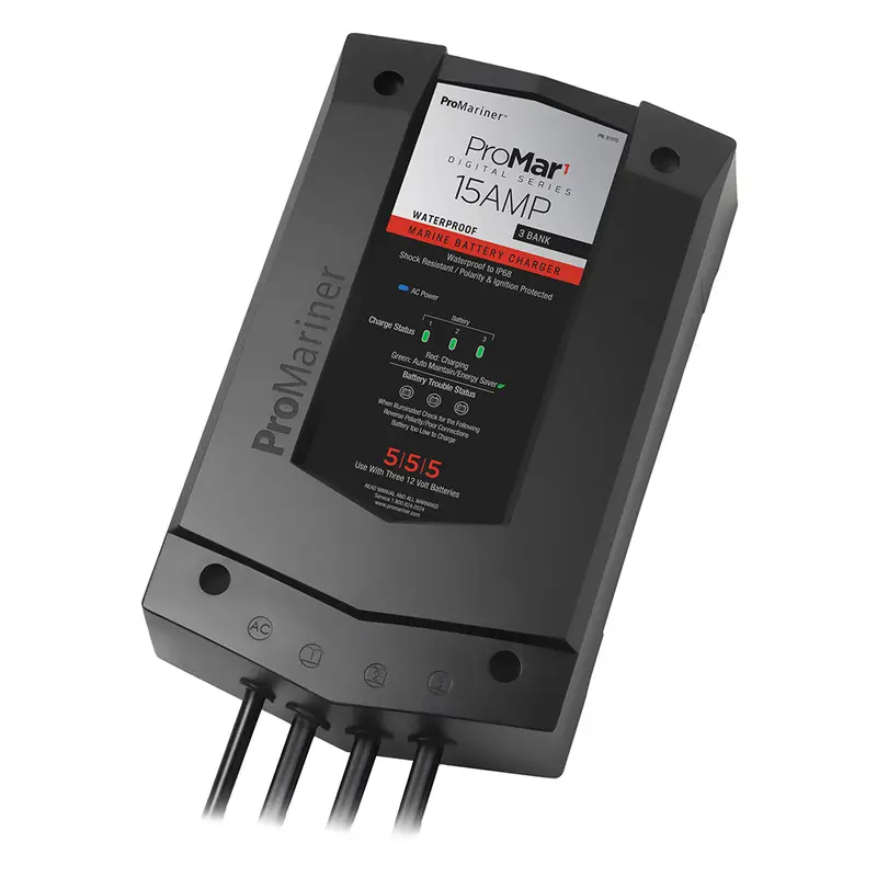 Promariner Promar1 Ds Digital – 15A, 3-Bank Marine Battery Charger (Model 31515) 1