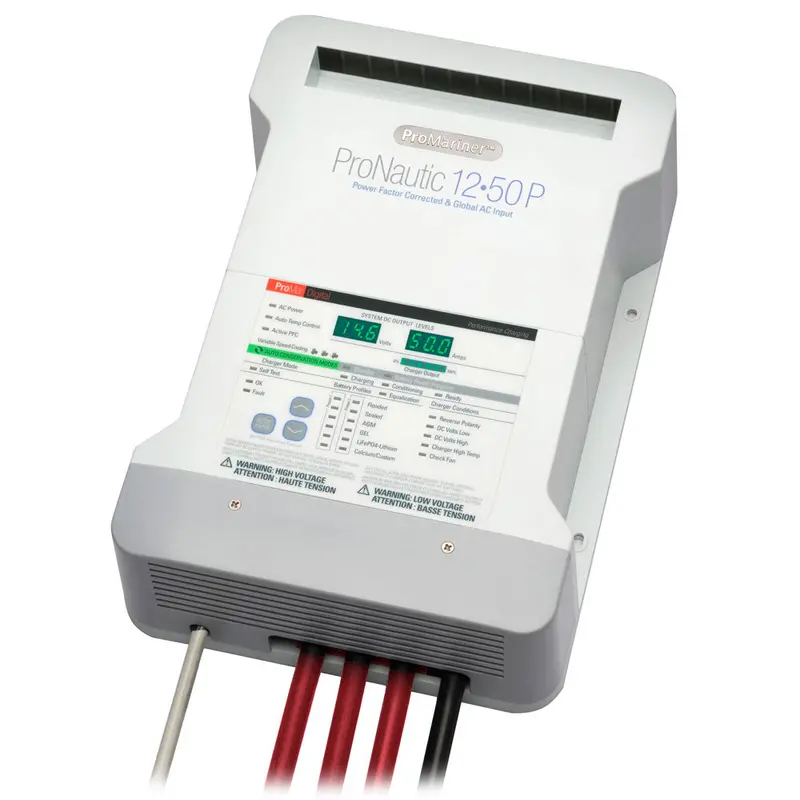 Promariner Pronautic 1250P – 12V, 50-Amp, 3-Bank Marine Battery Charger 1
