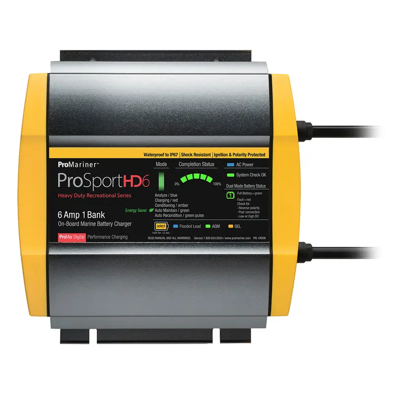 Promariner Prosporthd 6 Gen 4 – 6A, Single-Bank Marine Battery Charger (Model 44006) 1