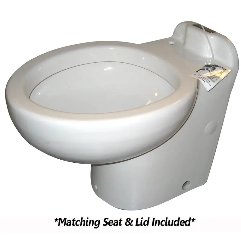 Raritan Marine Elegance Toilet – White Finish – 12V Remote Intake Pump + Heavy-Duty Push Button – Model 220Hr01202 1