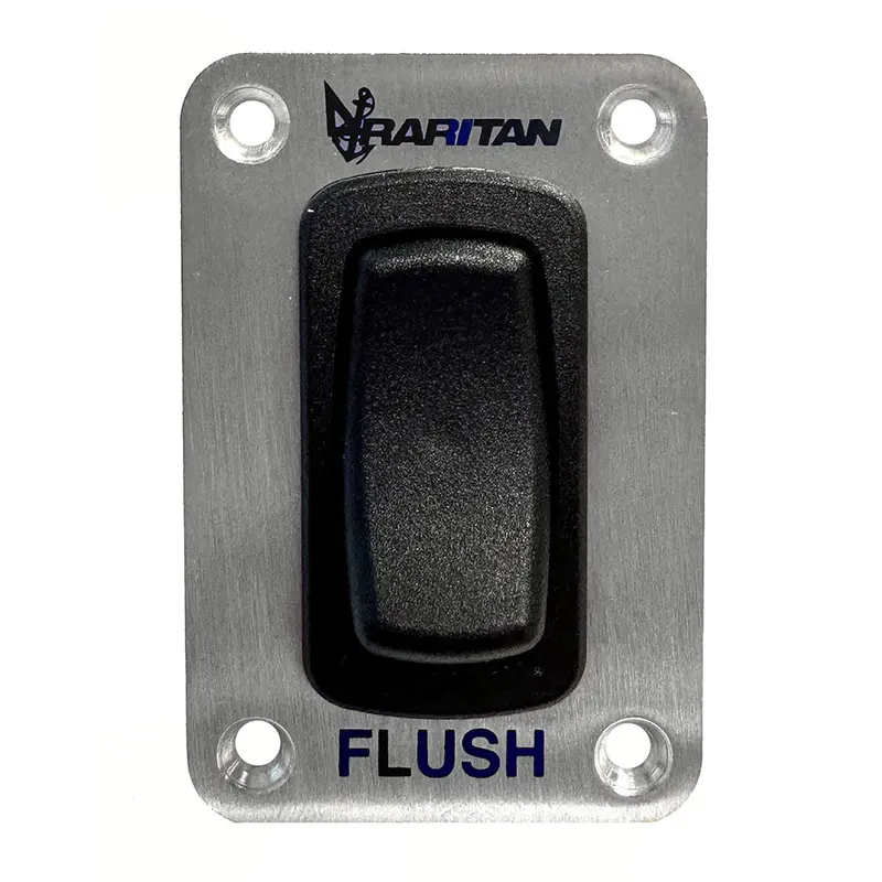 Raritan Momentary Flush Switch With Brushed Stainless Steel Faceplate 1