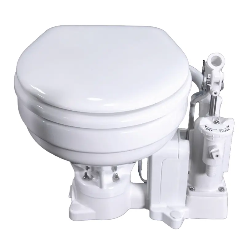 Raritan Ph Powerflush Toilet – Marine-Sized, 12V Electric/Manual, White Finish (P101E12) 1