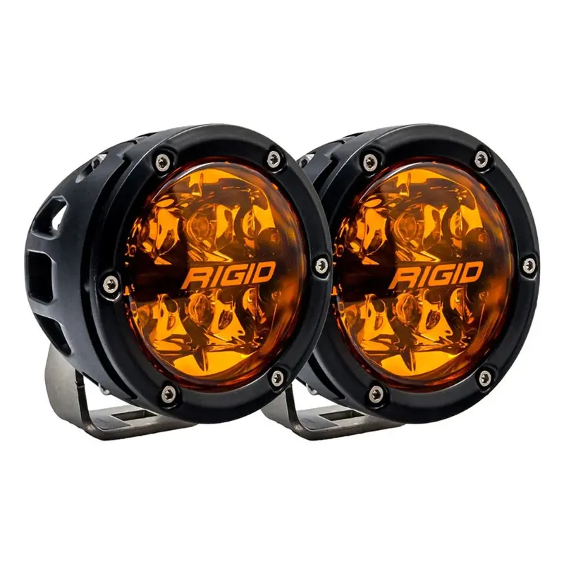 Rigid 360 Series 4-Inch Led Spot Light Pair With Amber Pro Lens [36123] 1