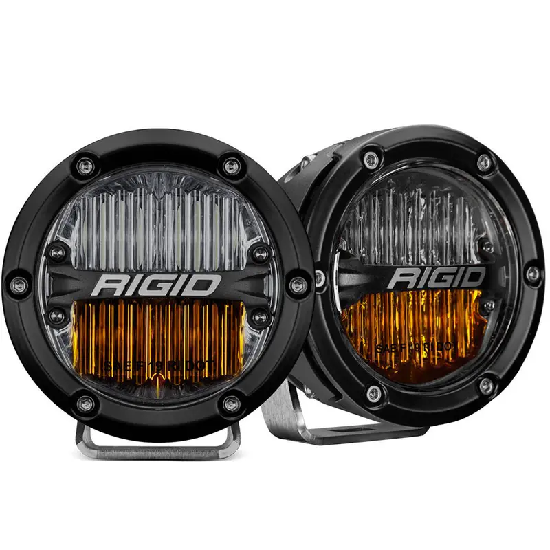 Rigid 360-Series 4-Inch Sae Fog Lights – Dual-Color Yellow/White Led (Pair) 1
