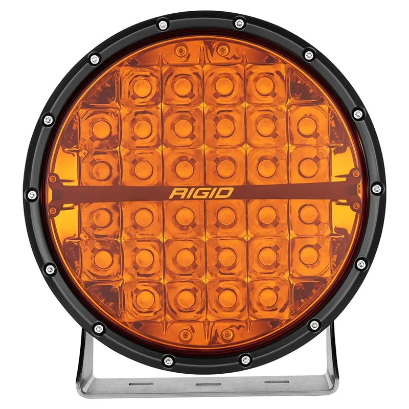 Rigid 360-Series Amber Pro 9-Inch Off-Road Spot Light With Amber Backlight Pod (Single) 1