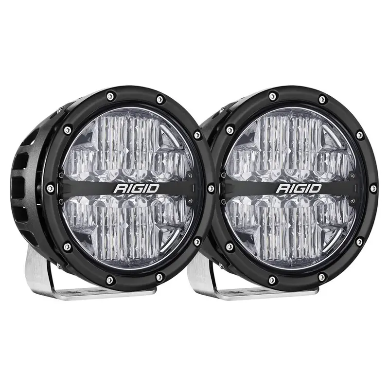 Rigid 360-Series Rgbw 6-Inch Off-Road Driving Beam Lamps – Two-Lamp Set With Rgbw Backlight Pods – Model 36411 1