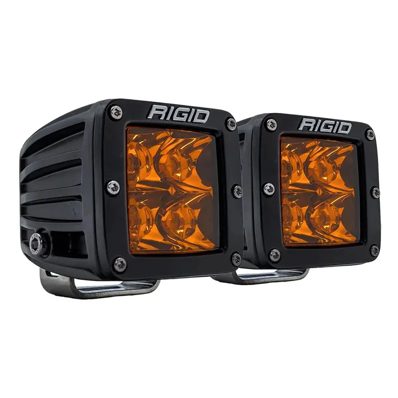 Rigid D-Series Led Spot Light Pair With Amber Pro Lens [20252] 1
