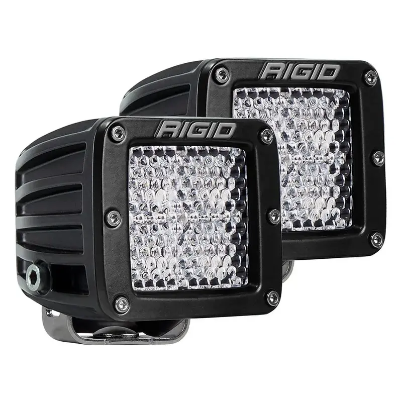 Rigid D-Series Pro Diffused Flood Light Pair – Black Surface-Mount Marine Lighting [202513] 1