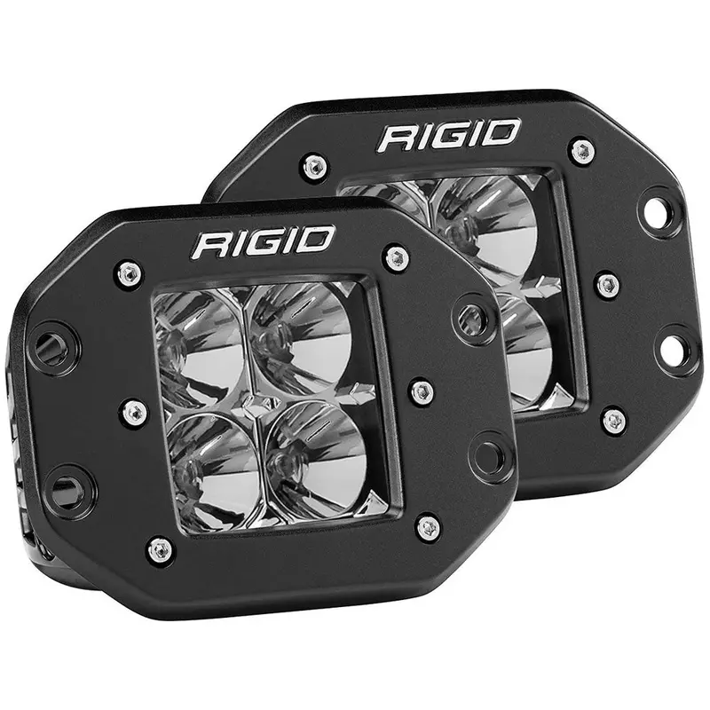 Rigid D-Series Pro Flood Light Pair – Black Flush-Mount Design For Even Illumination [212113] 1