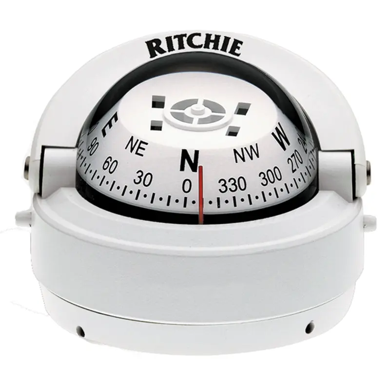 Ritchie S-53W Explorer Surface-Mount Compass – White Dial, Precision Marine Heading Indicator 1