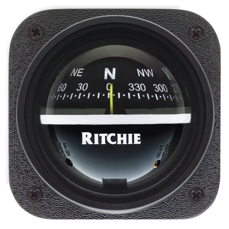 Ritchie V-537 Explorer Bulkhead-Mount Compass – Black Dial, Robust Marine Navigation 1