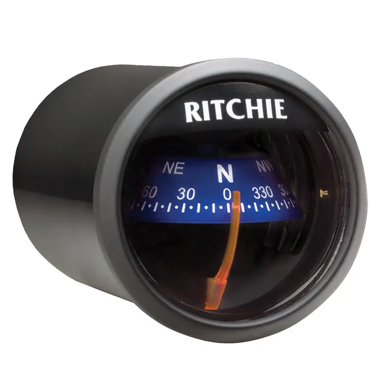 Ritchie X-23Bu Dash-Mount Ritchiesport Marine Compass – Black Housing/Blue Dial 1