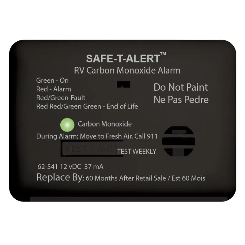 Safe-T-Alert 62-541-Bl 12V Rv Carbon Monoxide Detector – Surface-Mount, Black 1