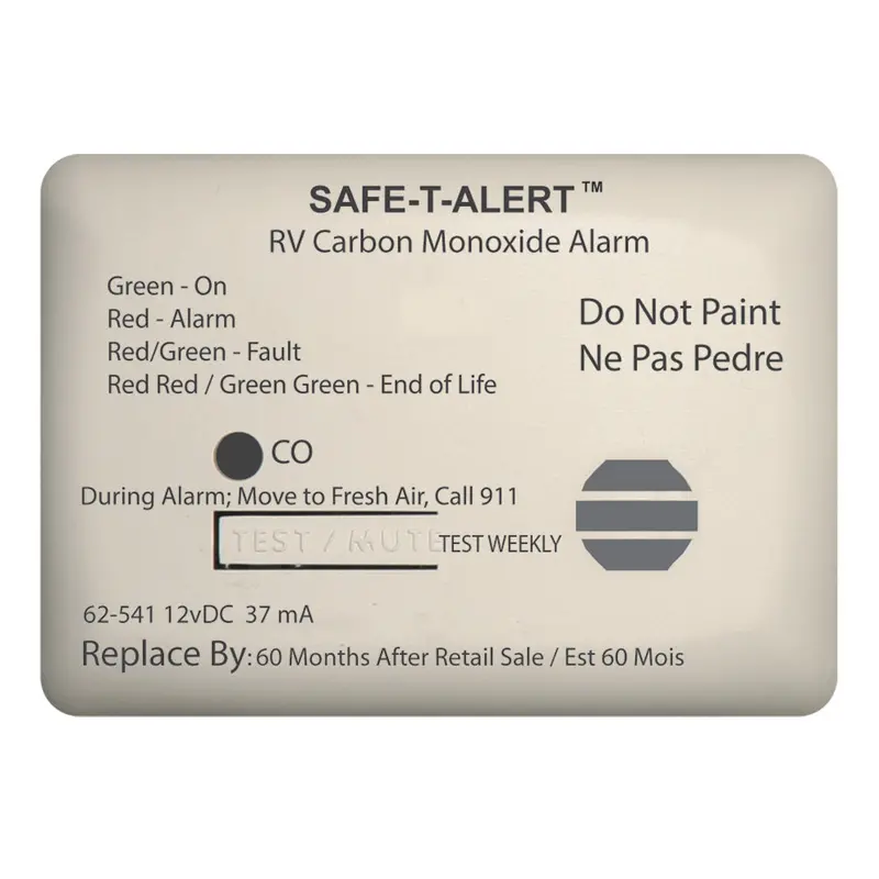 Safe-T-Alert 62-541-Wt 12V Rv Carbon Monoxide Detector – Surface-Mount, White 1