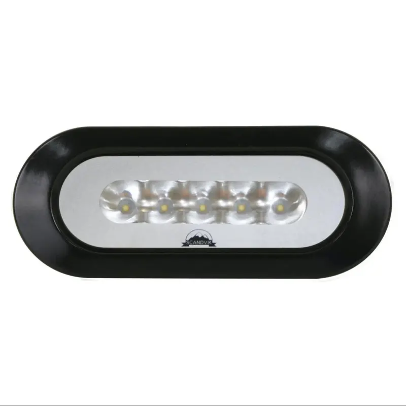 Scandvik 41356P Flush-Mount Spreader Light – Sleek Black Housing 1