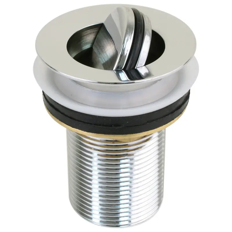 Scandvik Chrome-Plated Brass Flip-Stopper Sink Drain – Standard Fit 1