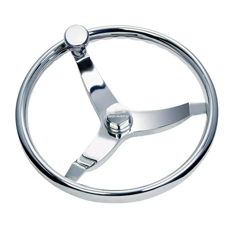 Schmitt Vision Elite 15.5" Stainless Steel Steering Wheel – Premium Marine-Grade Design 1