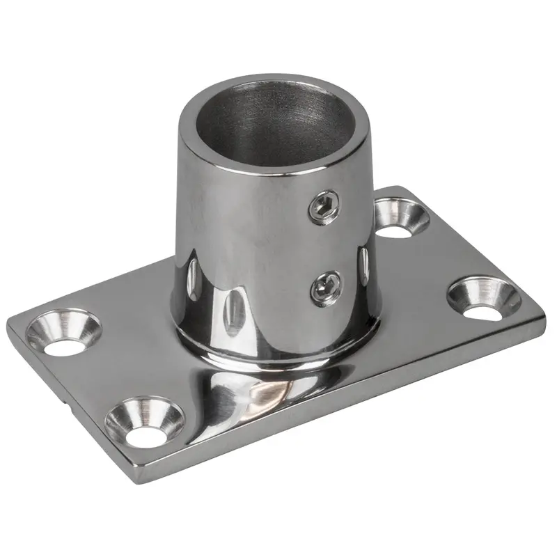 Sea-Dog Rectangular Rail Base Fitting – 316 Stainless Steel, 1-11/16" × 3", 7/8" Outer Diameter 1