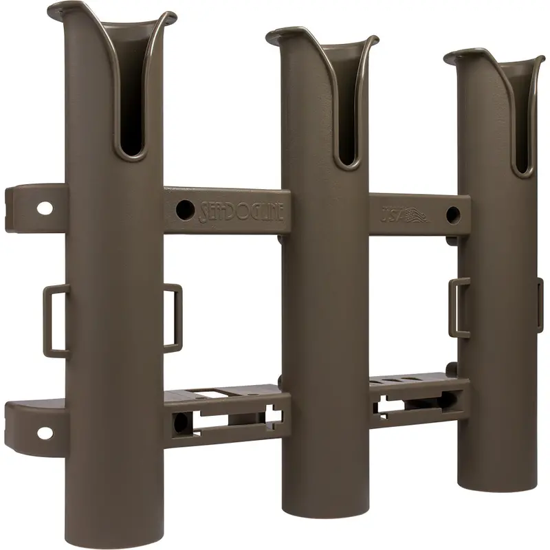 Sea-Dog Triple Threat Flat Dark Earth 3-Pole Rod Holder (Model 325034-1) 1