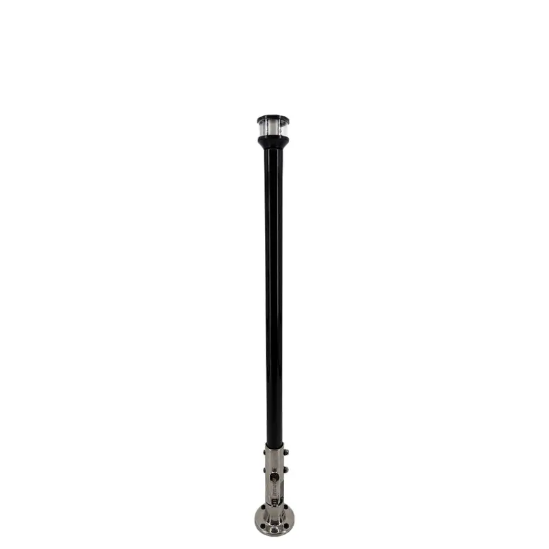 Seaview 12-Inch Manual Folding Navigation Light Post – 316 Stainless Steel Base, Black Led Masthead Light [Svmhb112Ledssb] 1