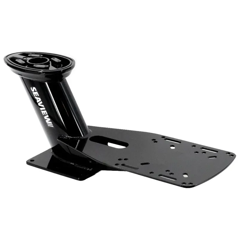 Seaview 13.25-Inch Dual Radar Mount – Pre-Drilled For Most Closed-Dome Radars (Black, Top Plate Required) [Pmadm1M2Blk] 1