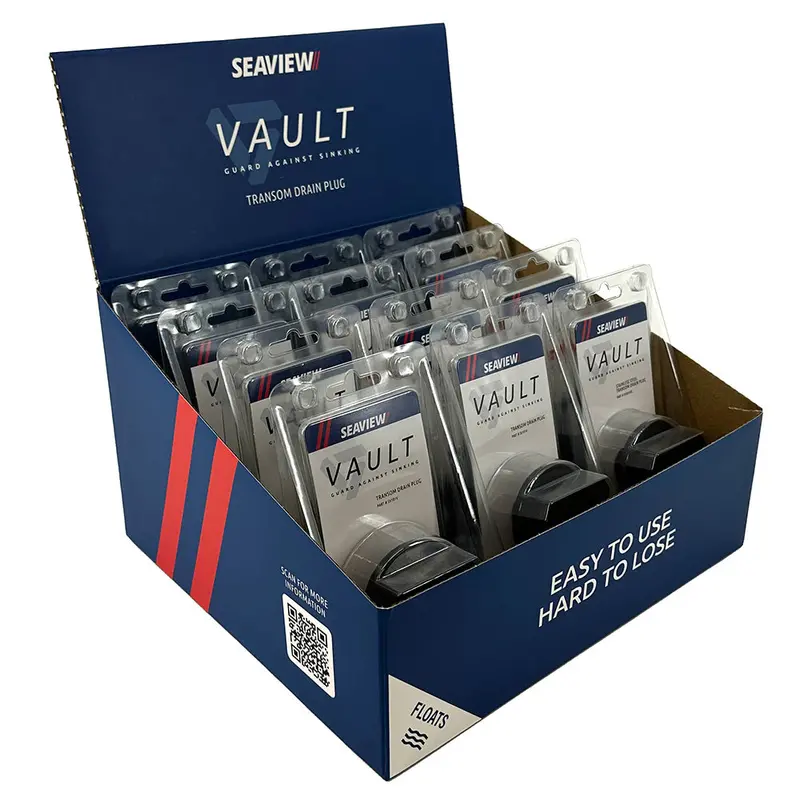 Seaview Pop Display Box With 12-Pack Vault Drain Plugs – Model Sv101Vpop 1
