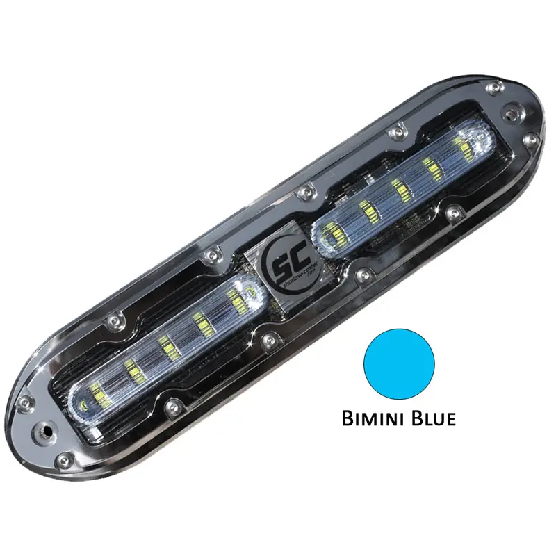 Shadow-Caster Scm-10 Submersible Led Light – 20-Foot Cable, 316 Stainless Steel Housing, Bimini Blue [Scm-10-Bb-20] 1