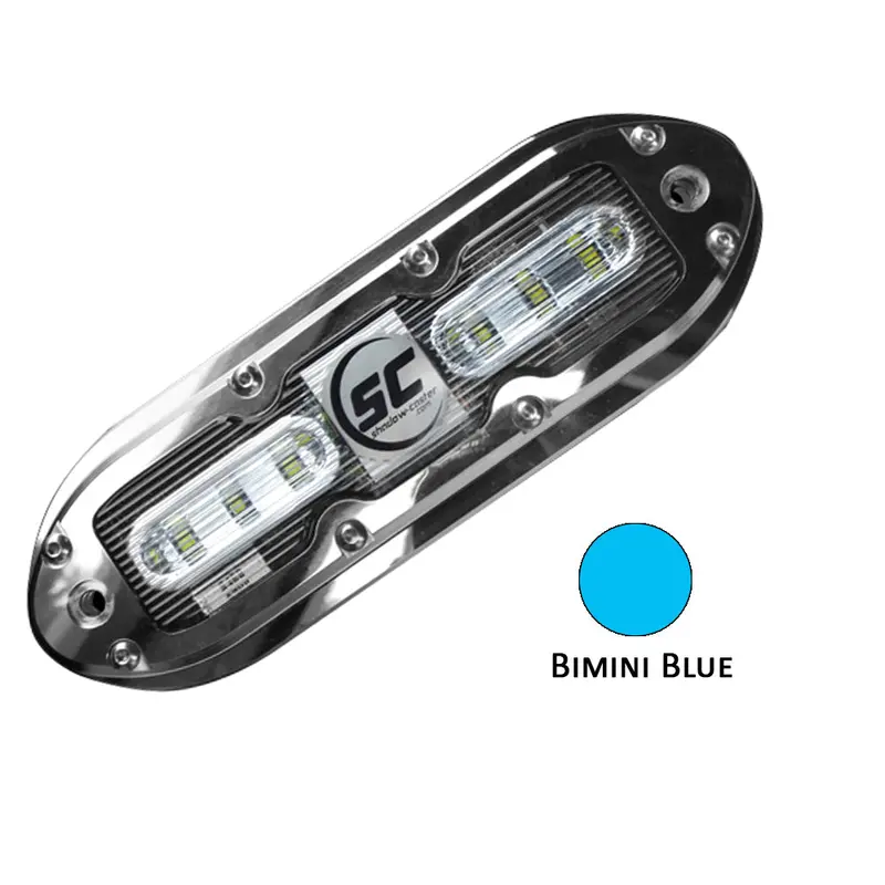 Shadow-Caster Scm-6 Submersible Led Light – 20-Foot Cable, 316 Stainless Steel Housing, Bimini Blue [Scm-6-Bb-20] 1