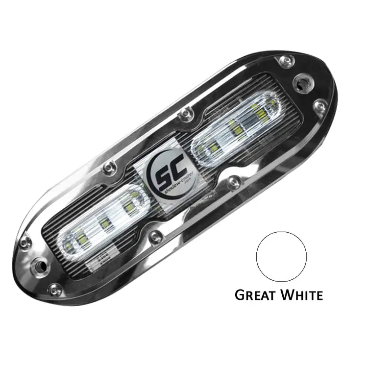 Shadow-Caster Scm-6 Underwater Led Light – 20-Foot Cable, 316 Stainless Steel Housing, Great White [Scm-6-Gw-20] 1