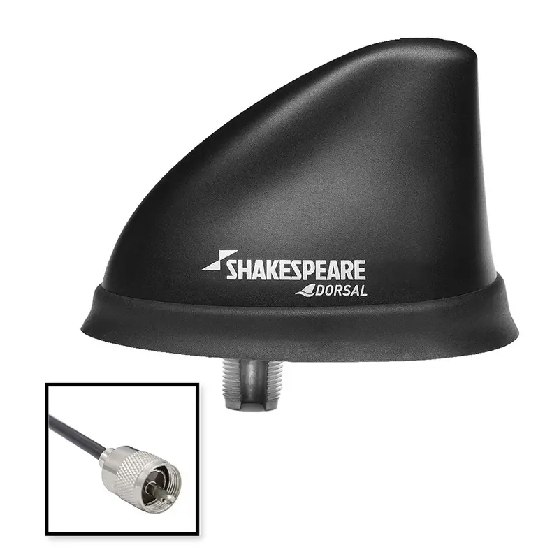 Shakespeare 5912-Ds-Vhf Black Dorsal Vhf Antenna – Low-Profile, 26' Rg-58, Pl-259 1