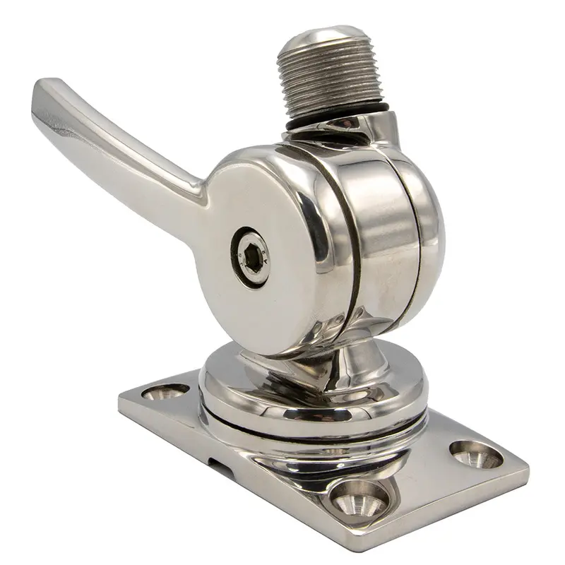 Shakespeare 6187 Sleek Rotatable 4-Way Ratchet Mount – Stainless Steel, Compact 1