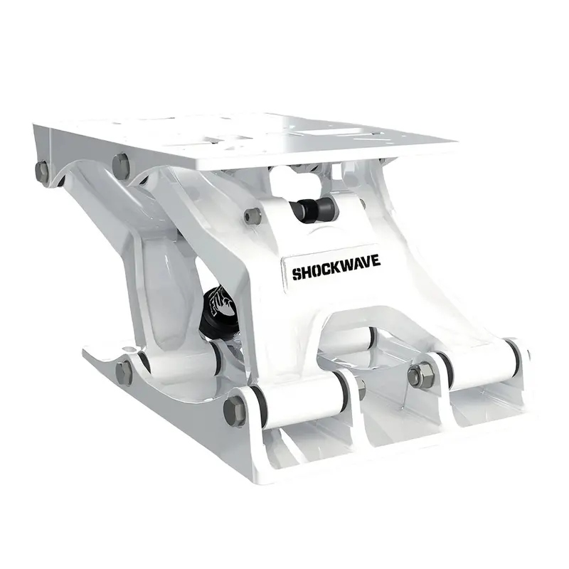 Shockwave S5-Al Suspension Base – White Powder-Coated Aluminum 1