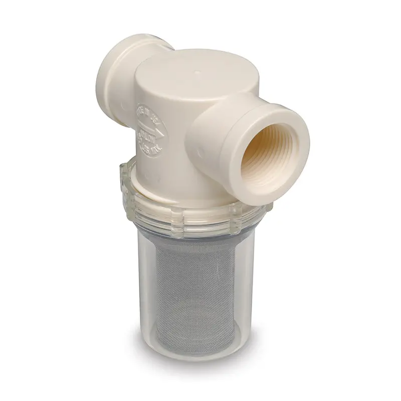 Shurflo By Pentair 1-1/4" Raw Water Strainer With Mounting Bracket & Fittings – 20-Mesh [253-401-01] 1