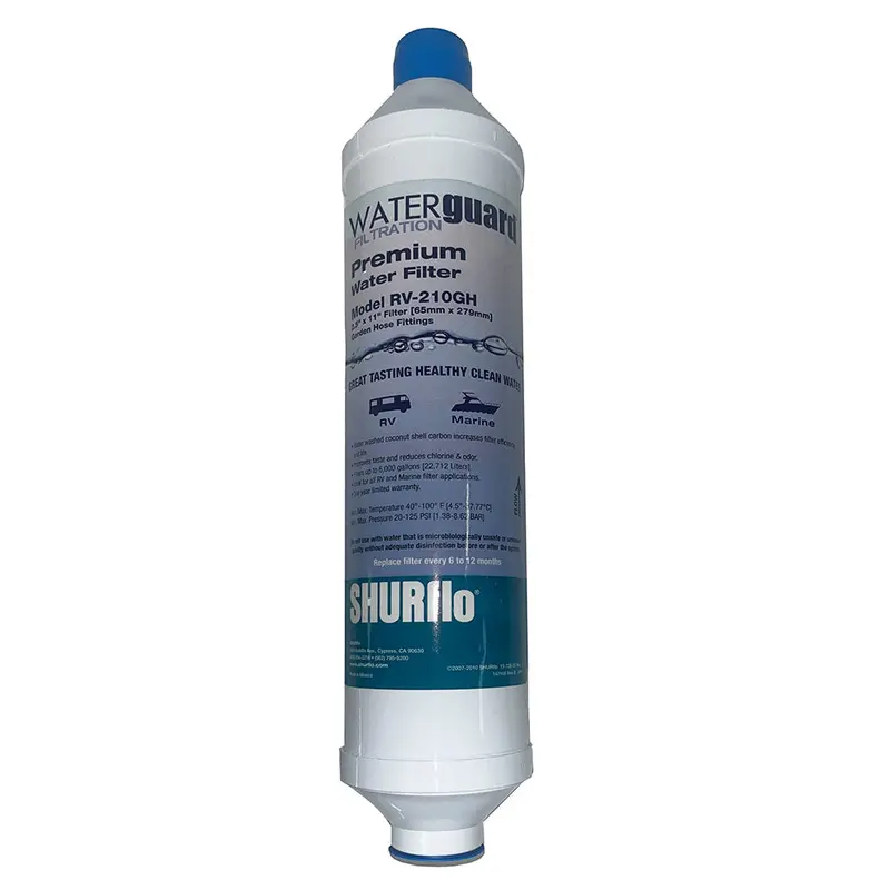 Shurflo Rv-210Gh-A Standard Inline City Water Filter With Garden Hose Ends 1