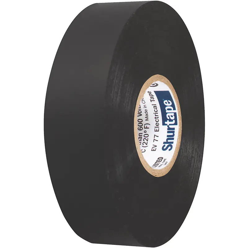 Shurtape Ev077B Professional Black Electrical Tape – 3/4" × 66', 10-Pack For Insulation & Splicing (104706) 1
